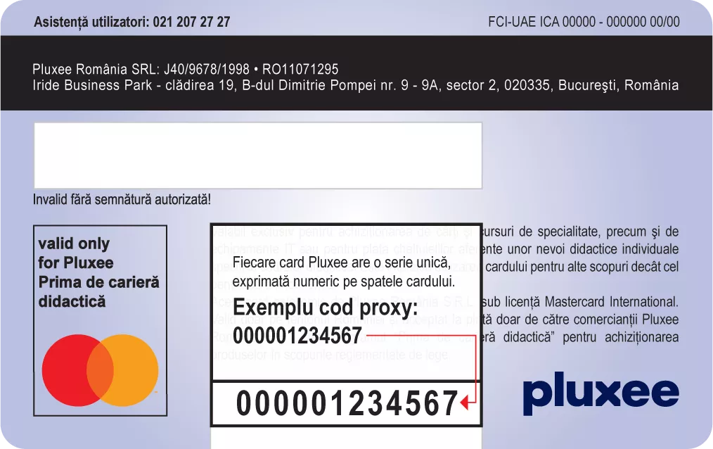 numar PROXY Prima de cariera didactica Card 2026