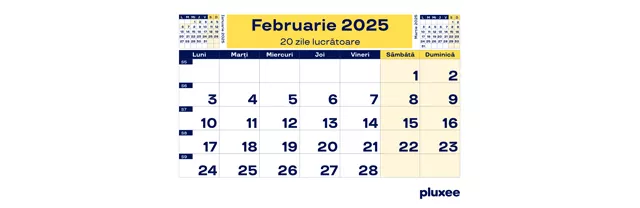 Calendar zile lucrătoare 2024, 2 - pluxee.ro