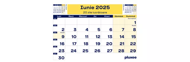 Calendar zile lucrătoare 2024, 6 - pluxee.ro