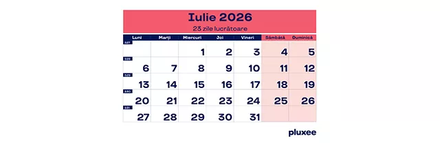 Calendar zile lucrătoare 2024, 7 - pluxee.ro
