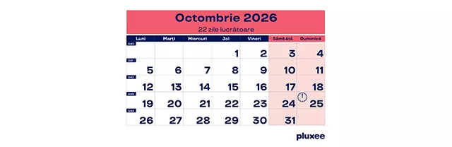 Calendar zile lucrătoare 2024, 10 - pluxee.ro